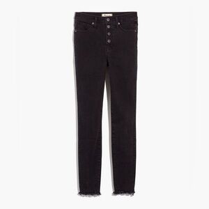 10" High-Rise Skinny Jeans in Berkeley Black: Button-Through Edition Size 24P